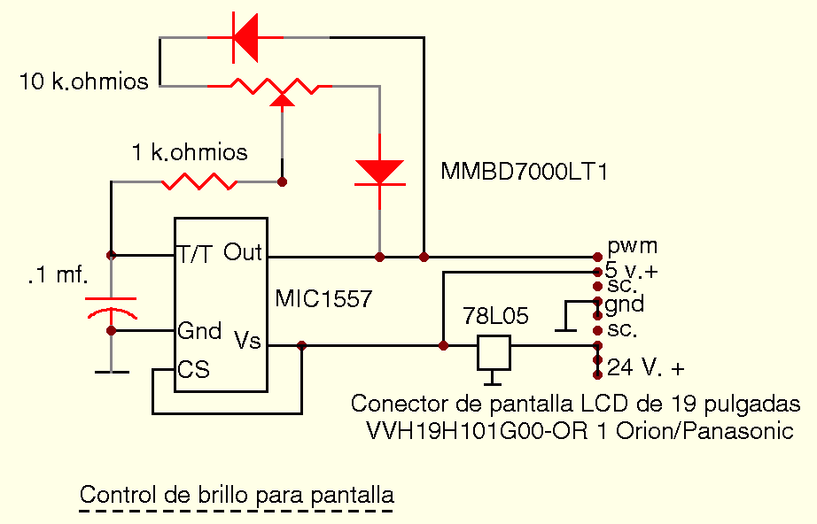 Circuito del oscilador PWM variable